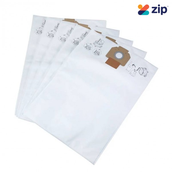 Milwaukee 4932459689 - 5-Pack Replacement Fleece 30L Vacuum Filter Bags to suit AS30LAC & AS30MAC Vacuum Accessories